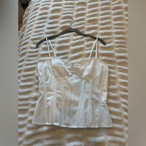 Elegant White Corset Top